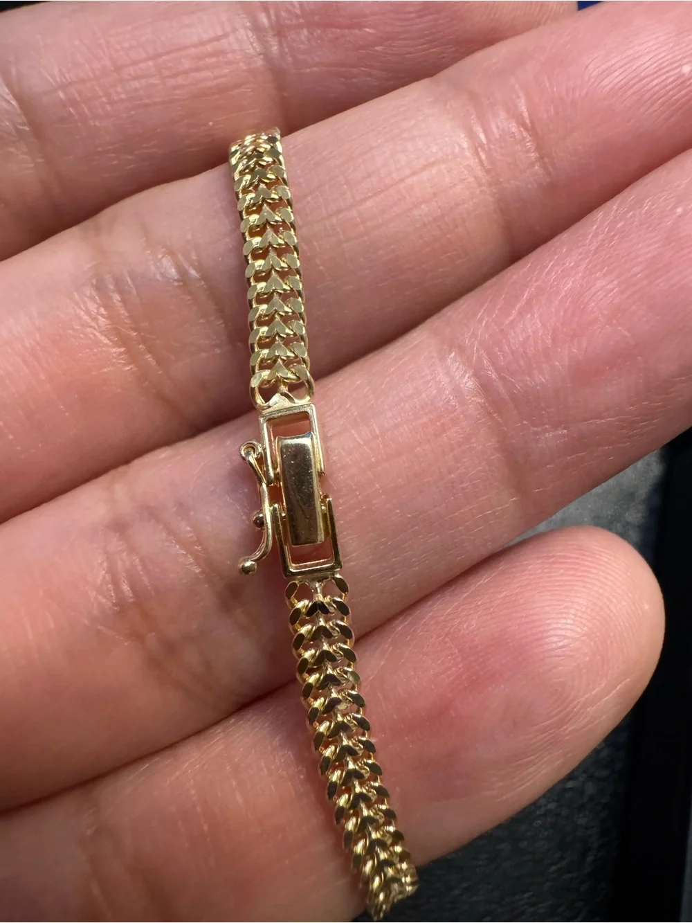Men's Gold 18k Chain Bracelet - Heartbiz Gold Bracelet size 8